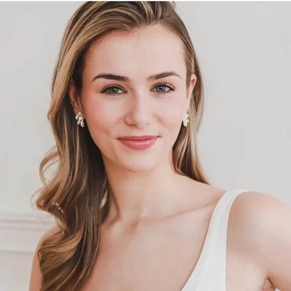 Crystal studs with backs. BRAND NEW NEVER WORN - Picture 2 of 3